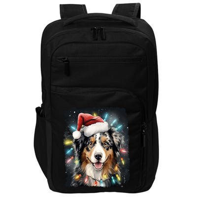 Pop Art Dog Christmas Australian Shepherd Gift Impact Tech Backpack