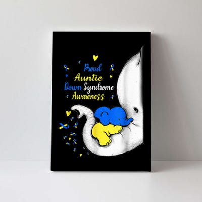 Proud Auntie Down Syndrome Awareness Day Elephant T21 Wo Canvas