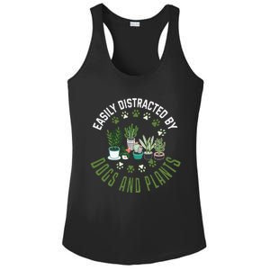 Plants And Dogs Funny Plant Lover Dog Lover Plant Ladies PosiCharge Competitor Racerback Tank