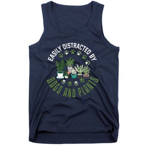 Plants And Dogs Funny Plant Lover Dog Lover Plant Tank Top