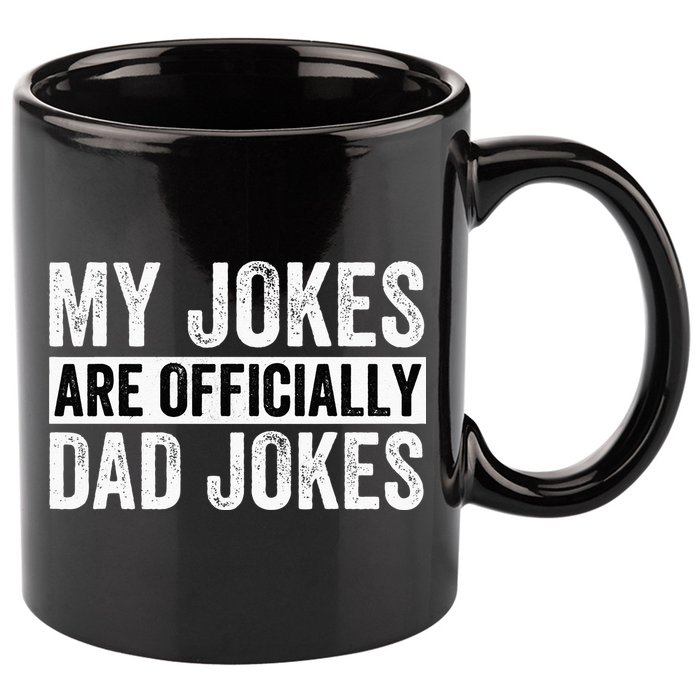 Pregnancy Announcement Dad My Jokes Are Officially Dad Jokes 11oz C Handle Ceramic Mug