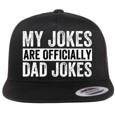 Pregnancy Announcement Dad My Jokes Are Officially Dad Jokes Flatbill Hat