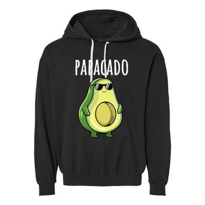 Pregnancy Announcements Dad Funny Papacado Garment-Dyed Fleece Hoodie