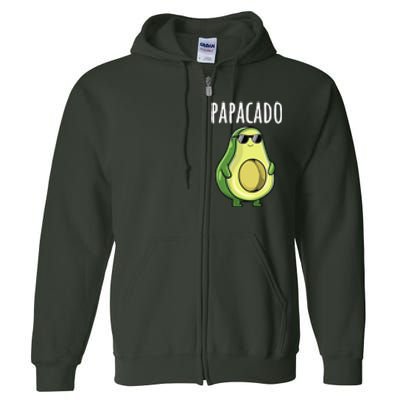 Pregnancy Announcements Dad Funny Papacado Full Zip Hoodie