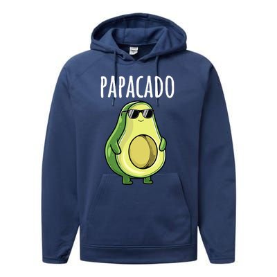 Pregnancy Announcements Dad Funny Papacado Performance Fleece Hoodie