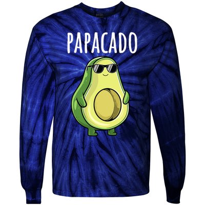 Pregnancy Announcements Dad Funny Papacado Tie-Dye Long Sleeve Shirt