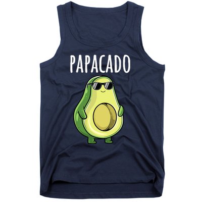 Pregnancy Announcements Dad Funny Papacado Tank Top