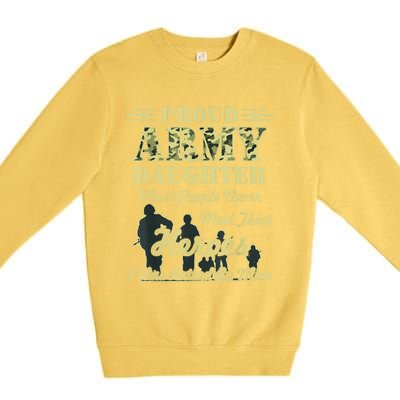 Proud Army Daughter Gift Premium Crewneck Sweatshirt