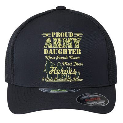 Proud Army Daughter Gift Flexfit Unipanel Trucker Cap