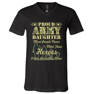 Proud Army Daughter Gift V-Neck T-Shirt