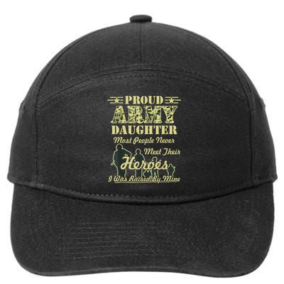 Proud Army Daughter Gift 7-Panel Snapback Hat