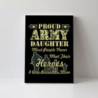 Proud Army Daughter Gift Canvas