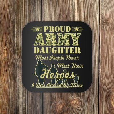 Proud Army Daughter Gift Coaster