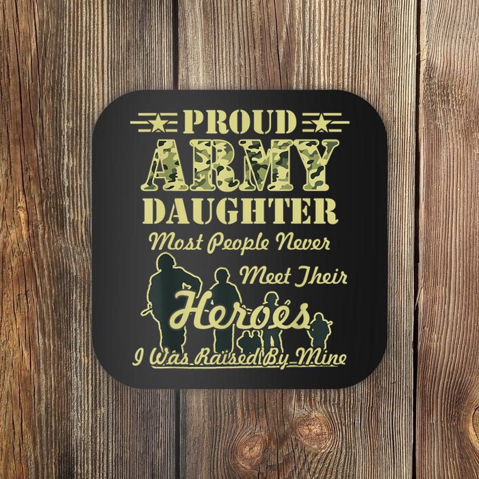 Proud Army Daughter Gift Coaster