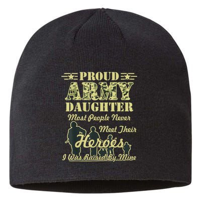 Proud Army Daughter Gift Sustainable Beanie