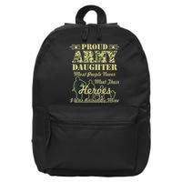 Proud Army Daughter Gift 16 in Basic Backpack