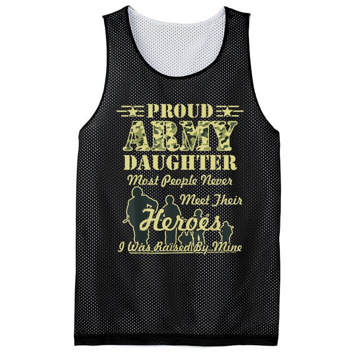 Proud Army Daughter Gift Mesh Reversible Basketball Jersey Tank