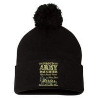 Proud Army Daughter Gift Pom Pom 12in Knit Beanie