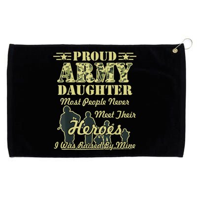 Proud Army Daughter Gift Grommeted Golf Towel