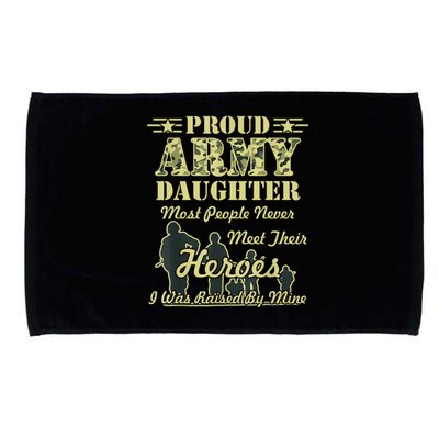 Proud Army Daughter Gift Microfiber Hand Towel