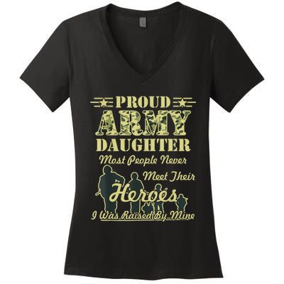 Proud Army Daughter Gift Women's V-Neck T-Shirt