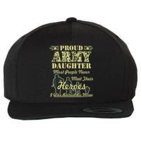 Proud Army Daughter Gift Wool Snapback Cap