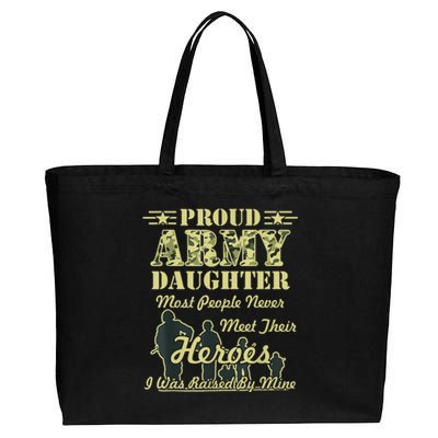 Proud Army Daughter Gift Cotton Canvas Jumbo Tote