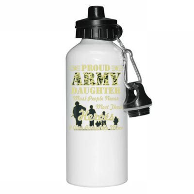 Proud Army Daughter Gift Aluminum Water Bottle