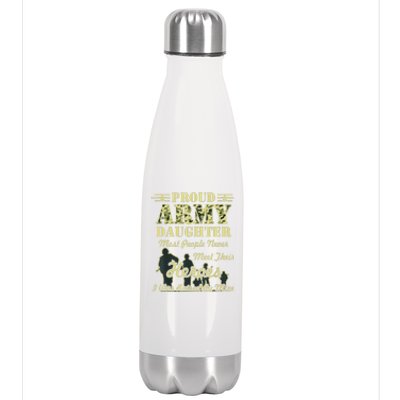 Proud Army Daughter Gift Stainless Steel Insulated Water Bottle