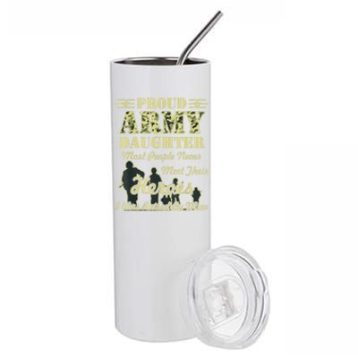 Proud Army Daughter Gift Stainless Steel Tumbler