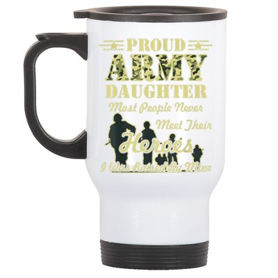 Proud Army Daughter Gift Stainless Steel Travel Mug