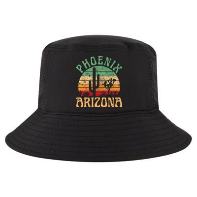 Phoenix Arizona Desert Cactus Retro Sunset Outdoors Retro Cool Comfort Performance Bucket Hat