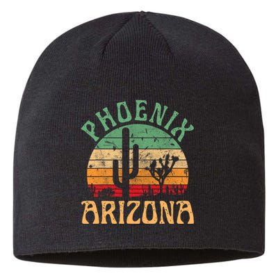 Phoenix Arizona Desert Cactus Retro Sunset Outdoors Retro Sustainable Beanie