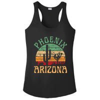 Phoenix Arizona Desert Cactus Retro Sunset Outdoors Retro Ladies PosiCharge Competitor Racerback Tank