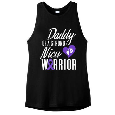 Prematurity Awareness Daddy Nicu Warrior Preemie Dad Ladies PosiCharge Tri-Blend Wicking Tank