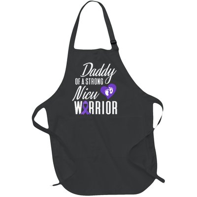 Prematurity Awareness Daddy Nicu Warrior Preemie Dad Full-Length Apron With Pockets