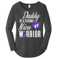 Prematurity Awareness Daddy Nicu Warrior Preemie Dad Women's Perfect Tri Tunic Long Sleeve Shirt