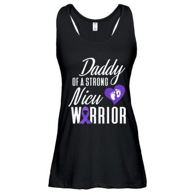 Prematurity Awareness Daddy Nicu Warrior Preemie Dad Ladies Essential Flowy Tank