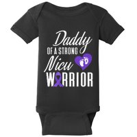 Prematurity Awareness Daddy Nicu Warrior Preemie Dad Baby Bodysuit