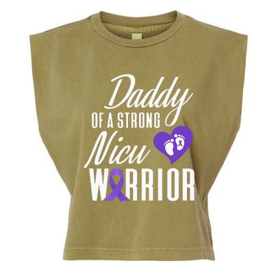 Prematurity Awareness Daddy Nicu Warrior Preemie Dad Garment-Dyed Women's Muscle Tee