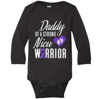 Prematurity Awareness Daddy Nicu Warrior Preemie Dad Baby Long Sleeve Bodysuit