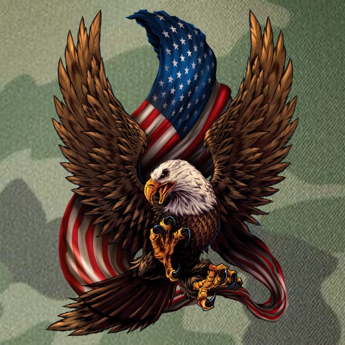 Patriotic American Design With Eagle And Flag Legacy Tie Dye Trucker Hat