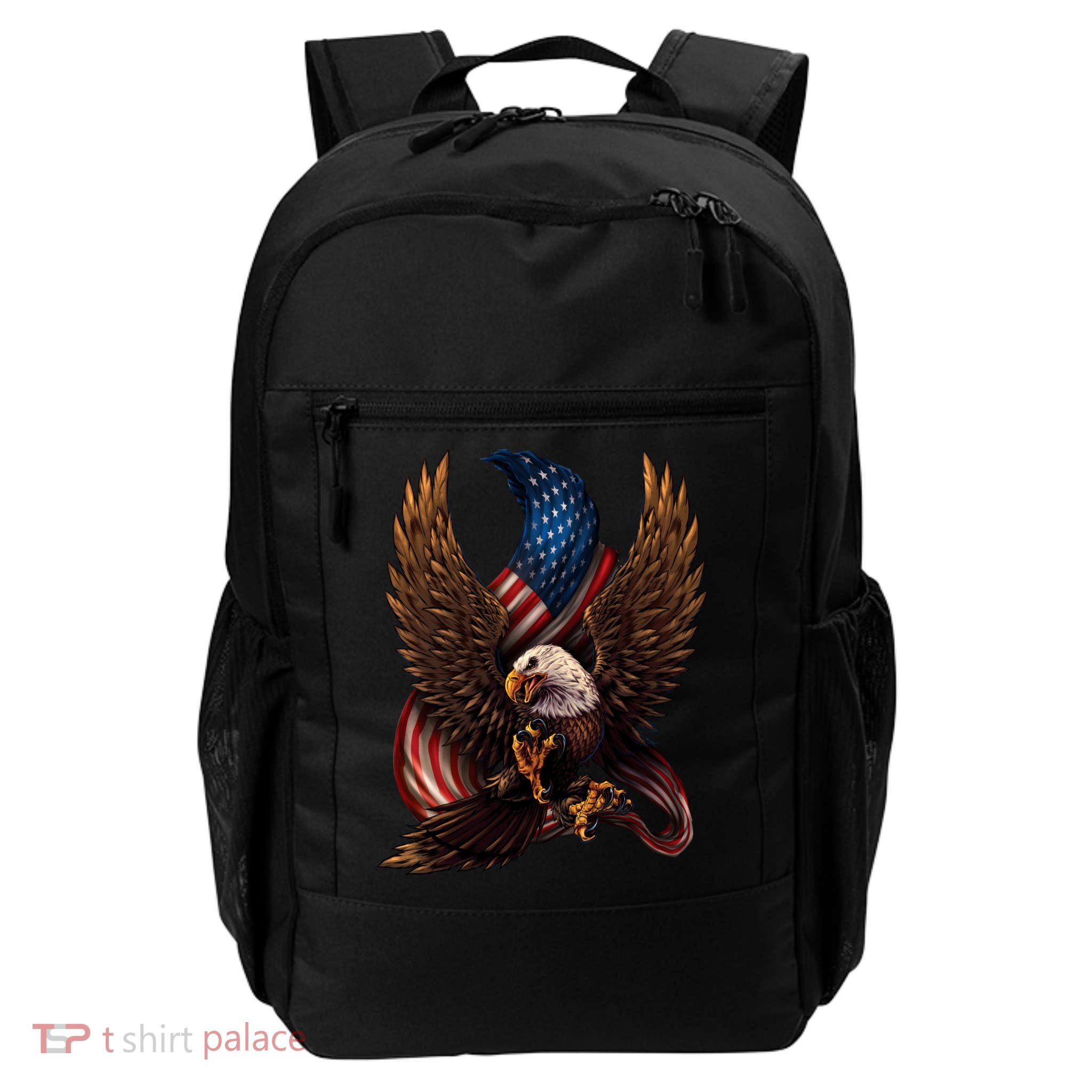 Patriotic American Design With Eagle And Flag Backpack