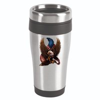 Patriotic American Design With Eagle And Flag 16oz Travel Tumbler