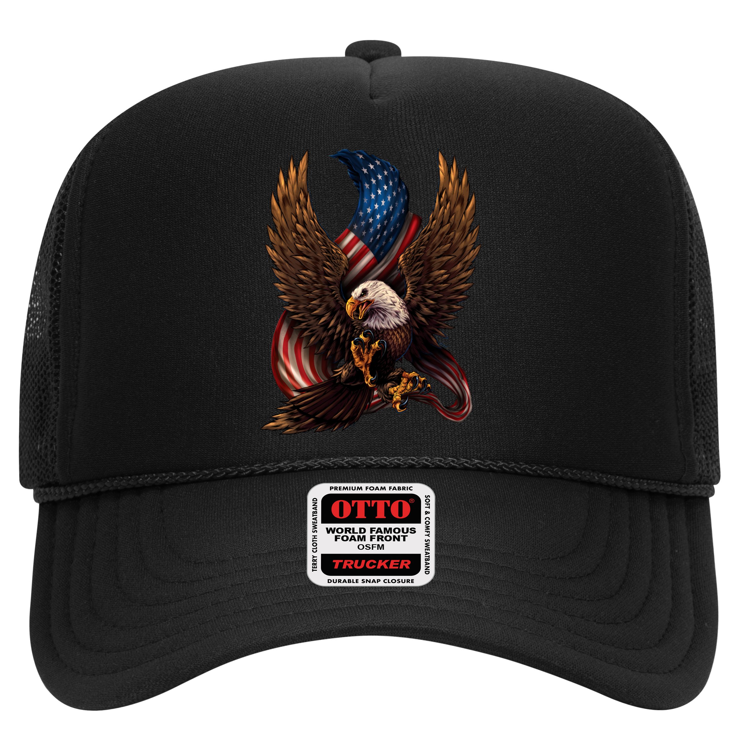 Patriotic American Design With Eagle And Flag Hat