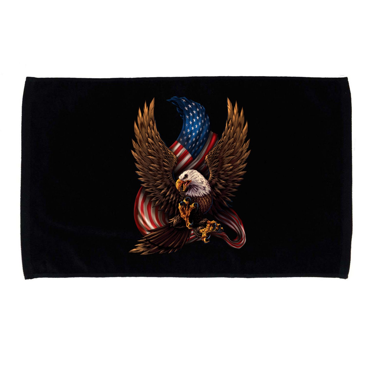 Patriotic American Design With Eagle And Flag Microfiber Hand Towel