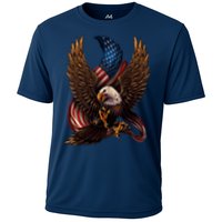 Patriotic American Design With Eagle And Flag Performance Shirt