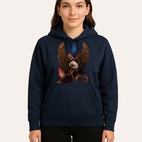 Patriotic American Design With Eagle And Flag Hoodie