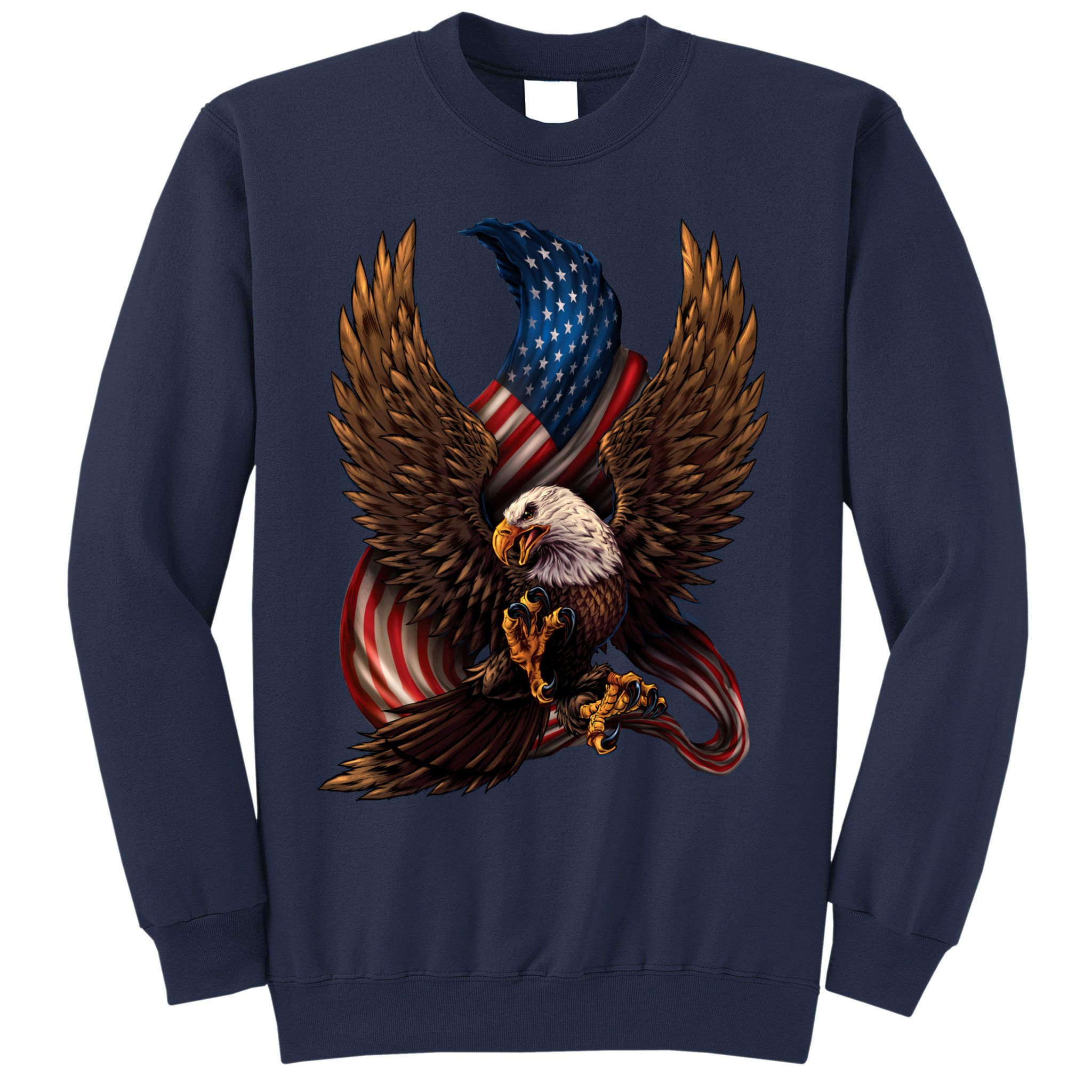 Patriotic American Design With Eagle And Flag Sweatshirt