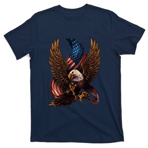 Patriotic American Design With Eagle And Flag T-Shirt